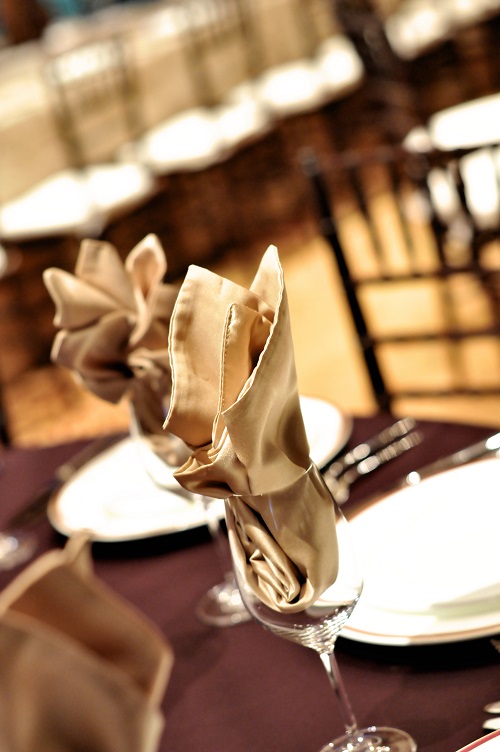 Gold Lamour Table Linen, Gold Satin Table Cloth