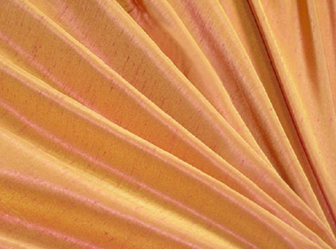 Papaya Dupioni Table Linen, Light Orange Table Cloth