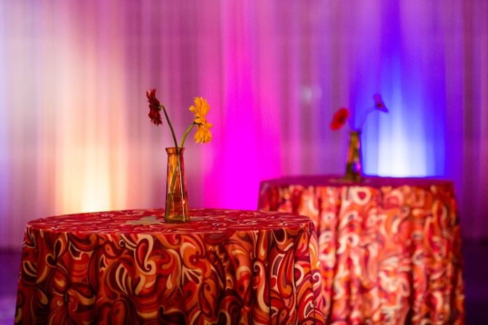 Pink and Orange Paisley Pucci Table Linen, Affinity Photography