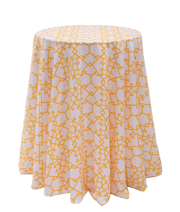 Sunflower Versailles Table Linen, Yellow Pattern Table Cloth
