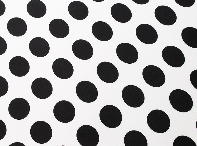 White with Black Polka Dots Table Linen