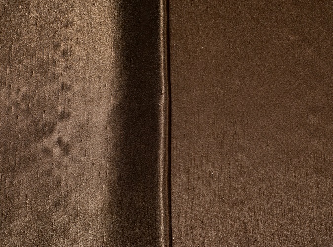 Dark Brown Shantung Reversible Table Linen