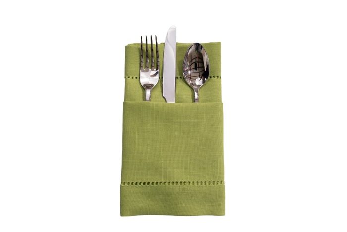 Pistachio Hemstitch Napkin, Green Linen Napkin, #theNAPKINmovement