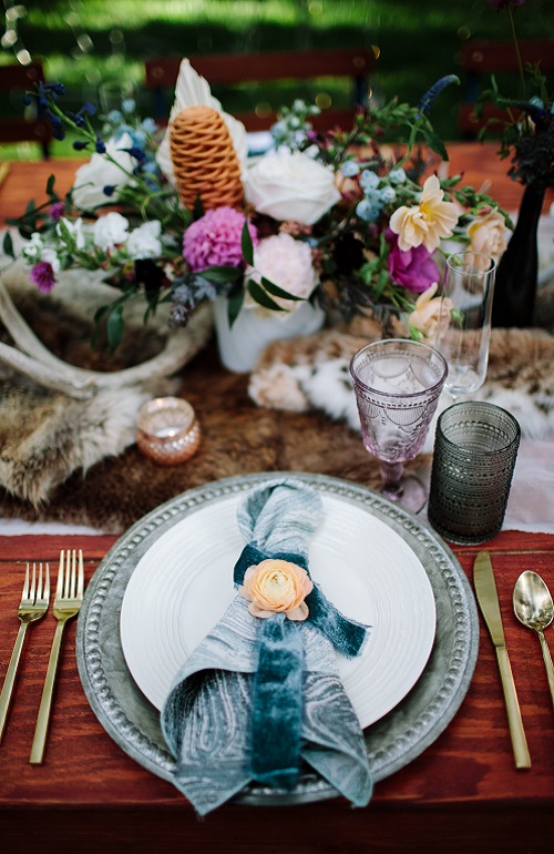 Mist Marble Napkin, Teal Swirl Table Cloth