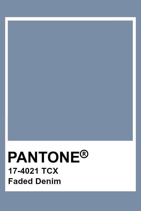 Pantone 17-4021 Faded Denim