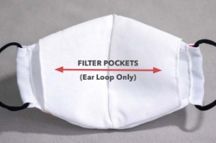 Mask Inside Ear Loop Mask with Filter Pocket Inside
